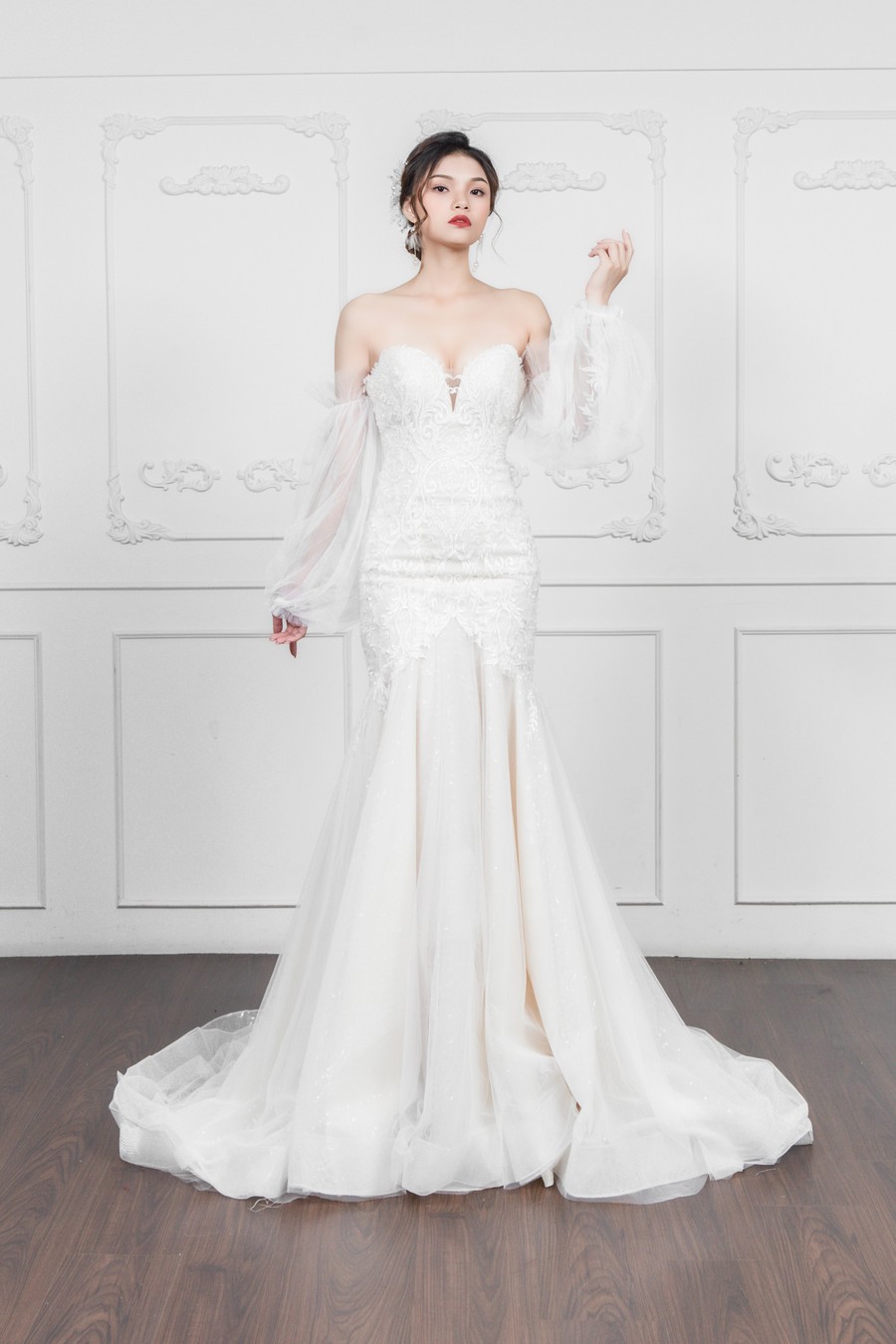 婚紗,婚紗禮服,類白紗,白紗